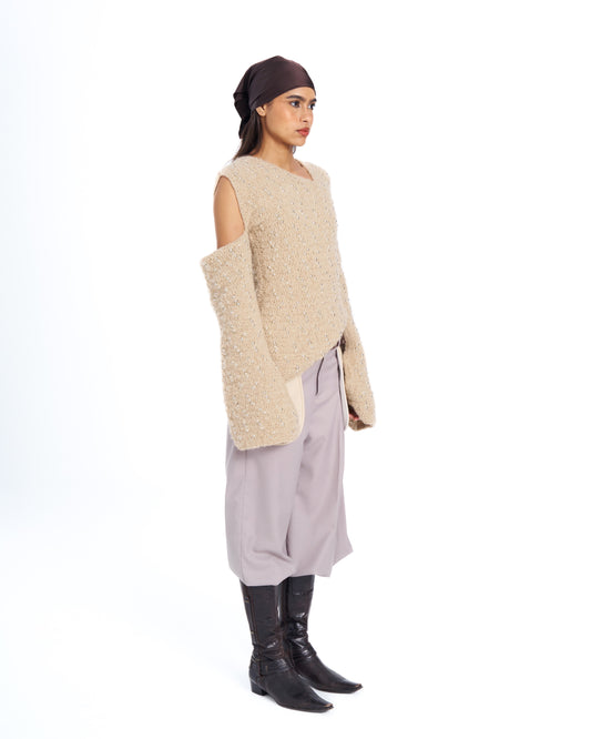 ROSE BEADED CROCHET TOP