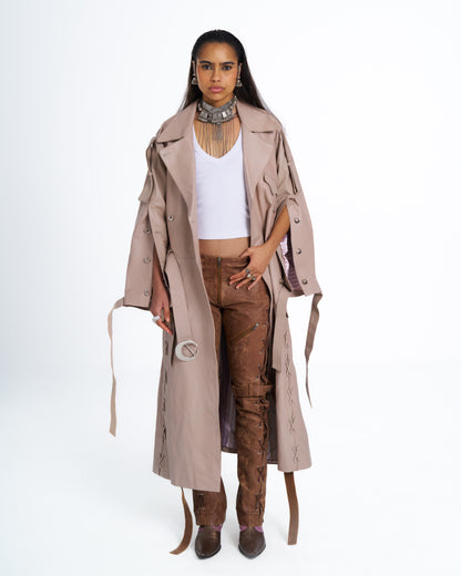DORIA LEATHER COAT