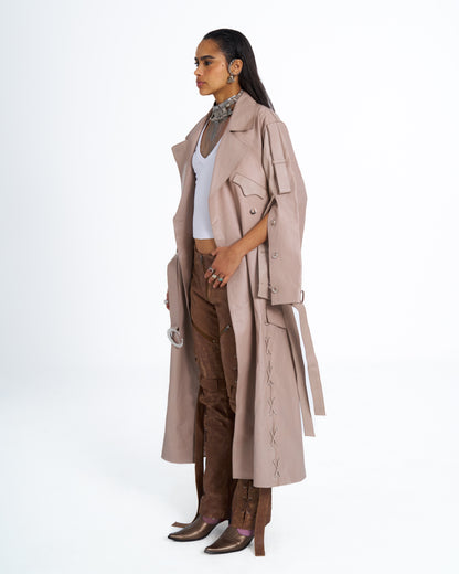 DORIA LEATHER COAT