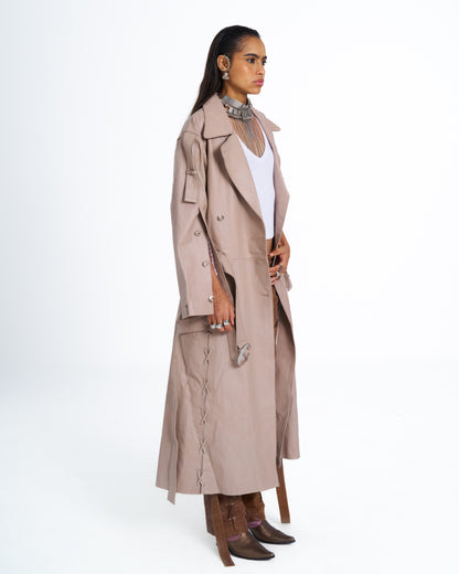 DORIA LEATHER COAT
