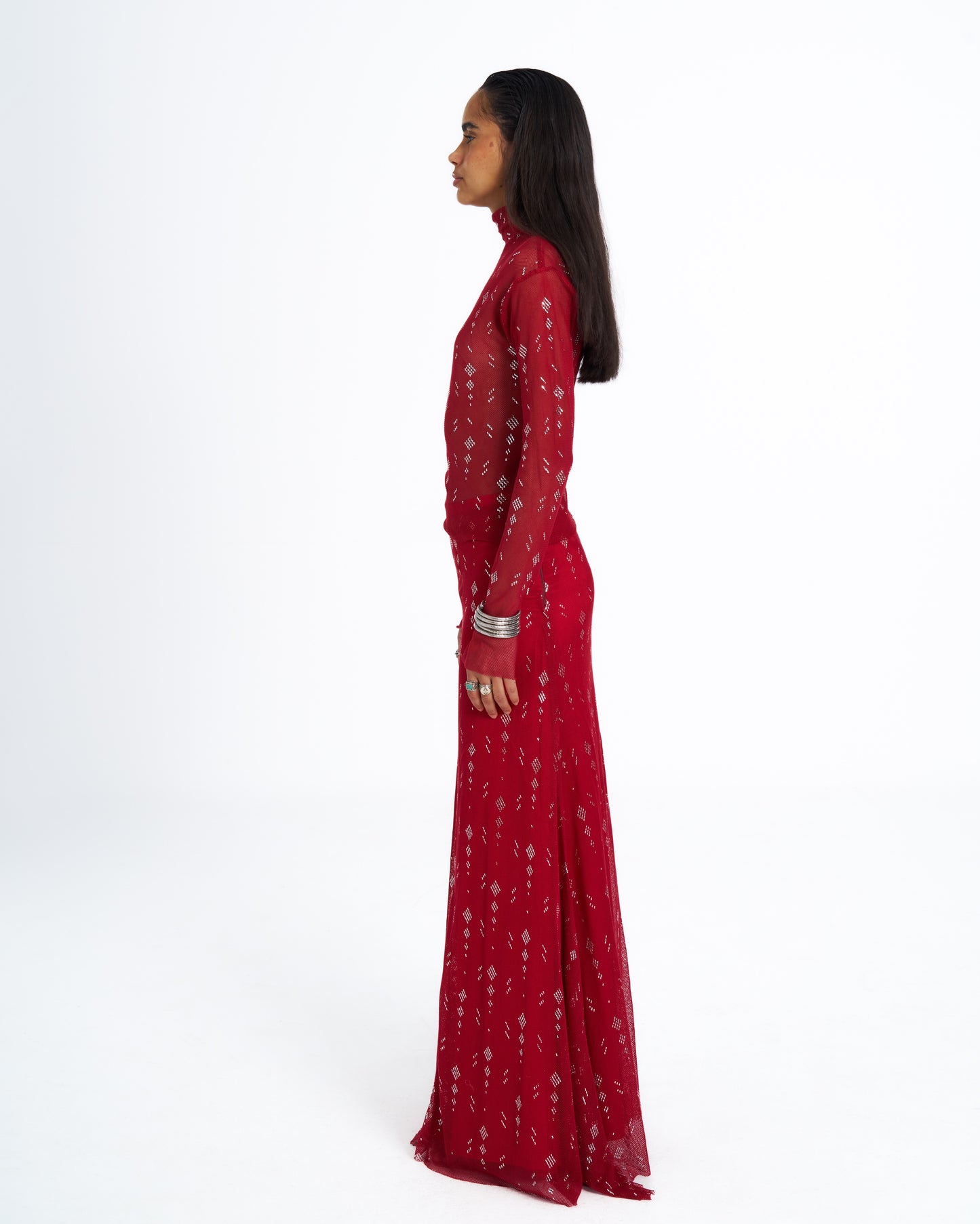 ASSIA TALLY SKIRT RED