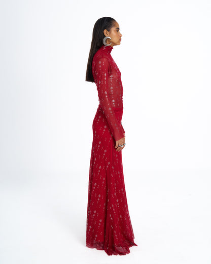 ASSIA TALLY SKIRT RED