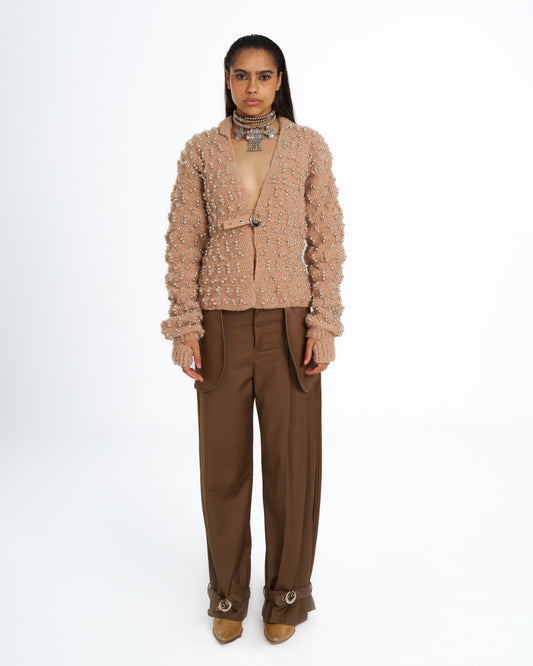 AL MAHDIYYA BEADED CROCHET CARDIGAN