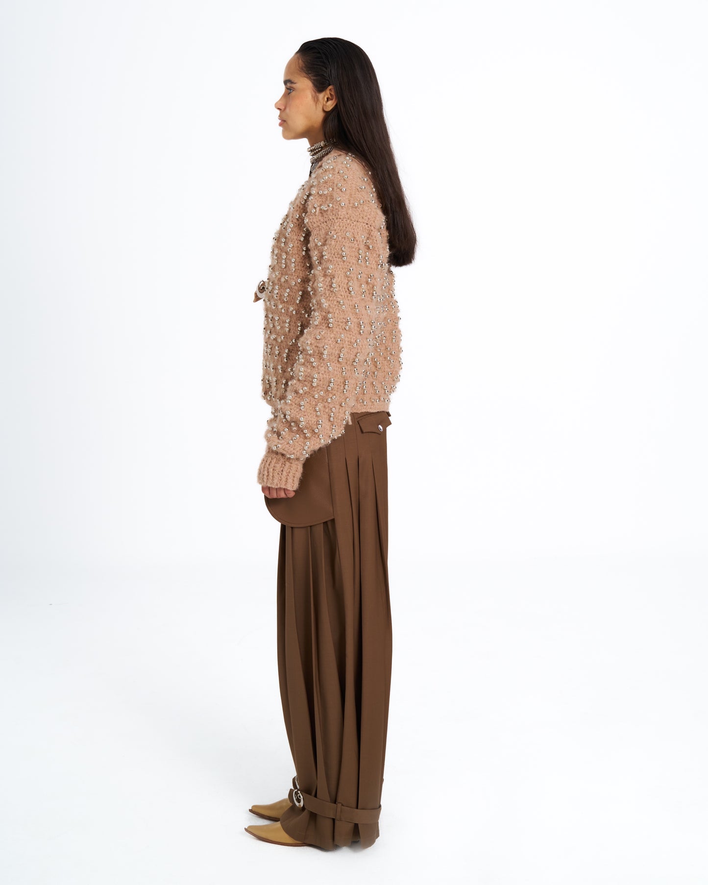 AL MAHDIYYA BEADED CROCHET CARDIGAN