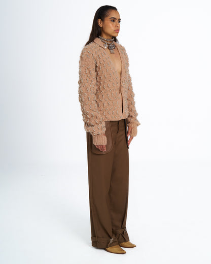 AL MAHDIYYA BEADED CROCHET CARDIGAN