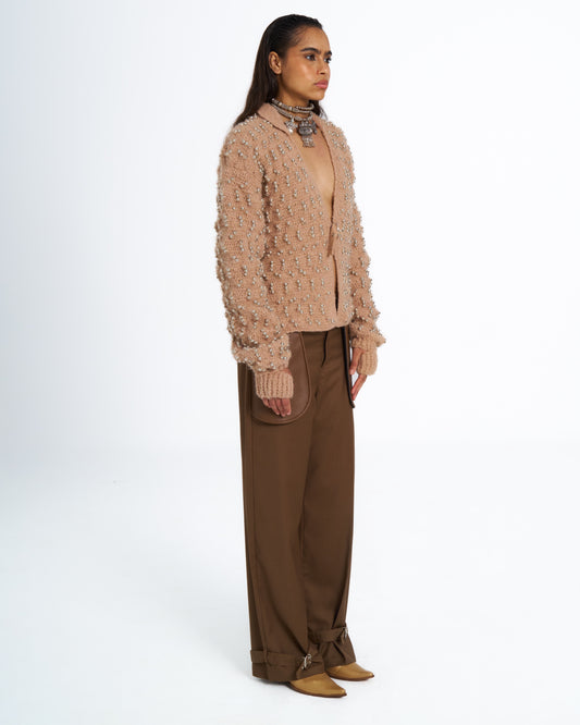 AL MAHDIYYA BEADED CROCHET CARDIGAN