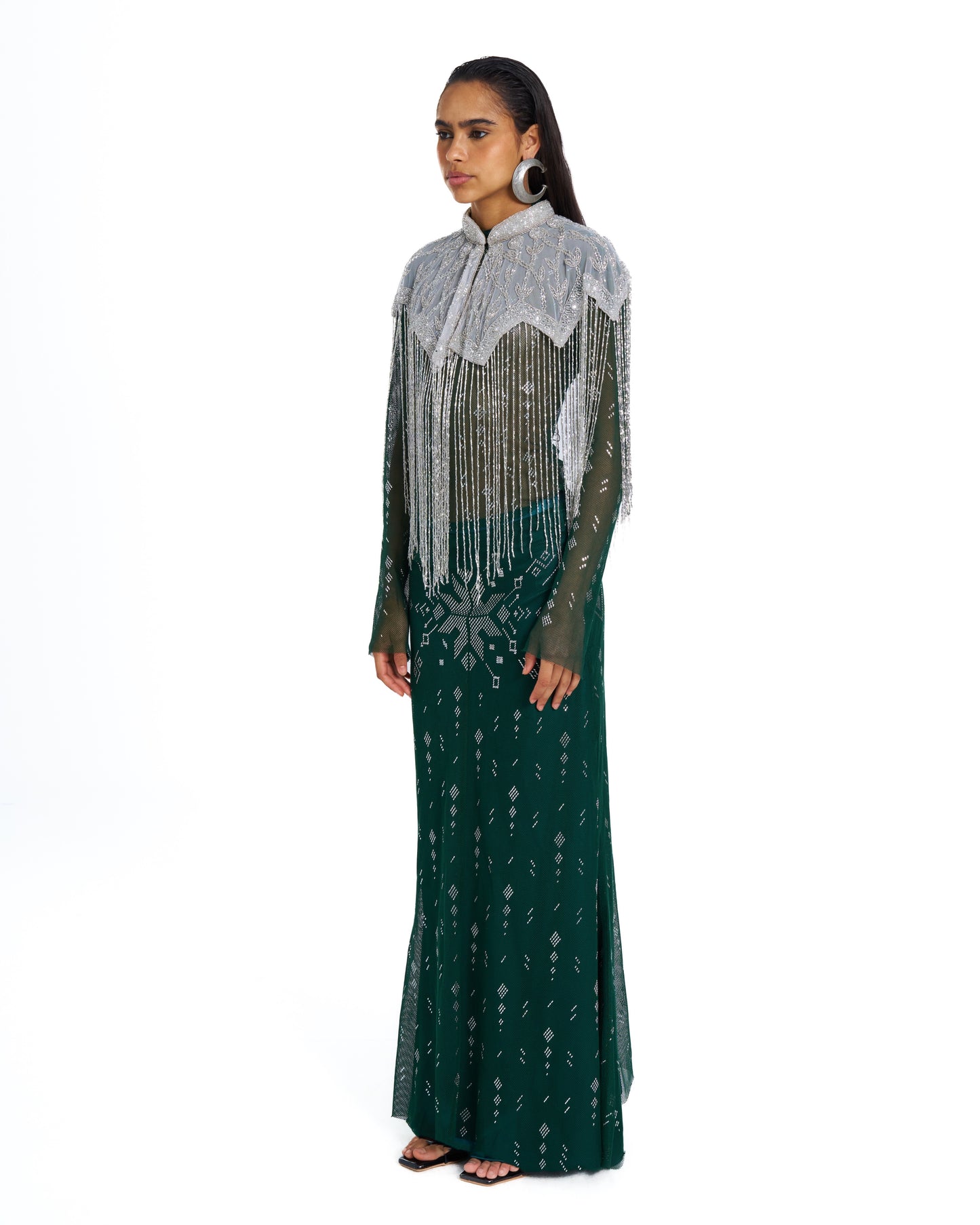 NAZIRA BEADED PONCHO