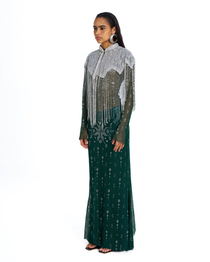 NAZIRA BEADED PONCHO
