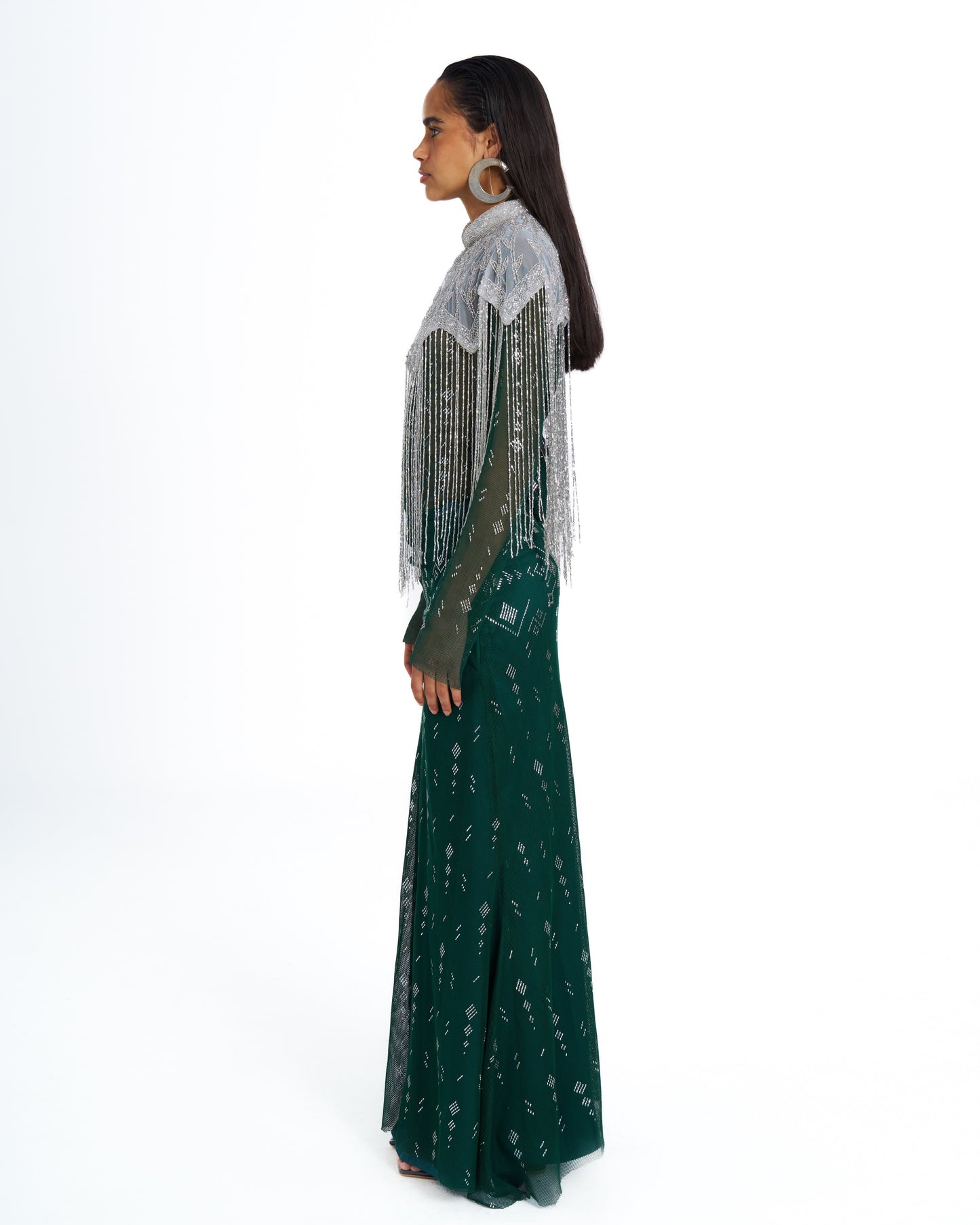 NAZIRA BEADED PONCHO