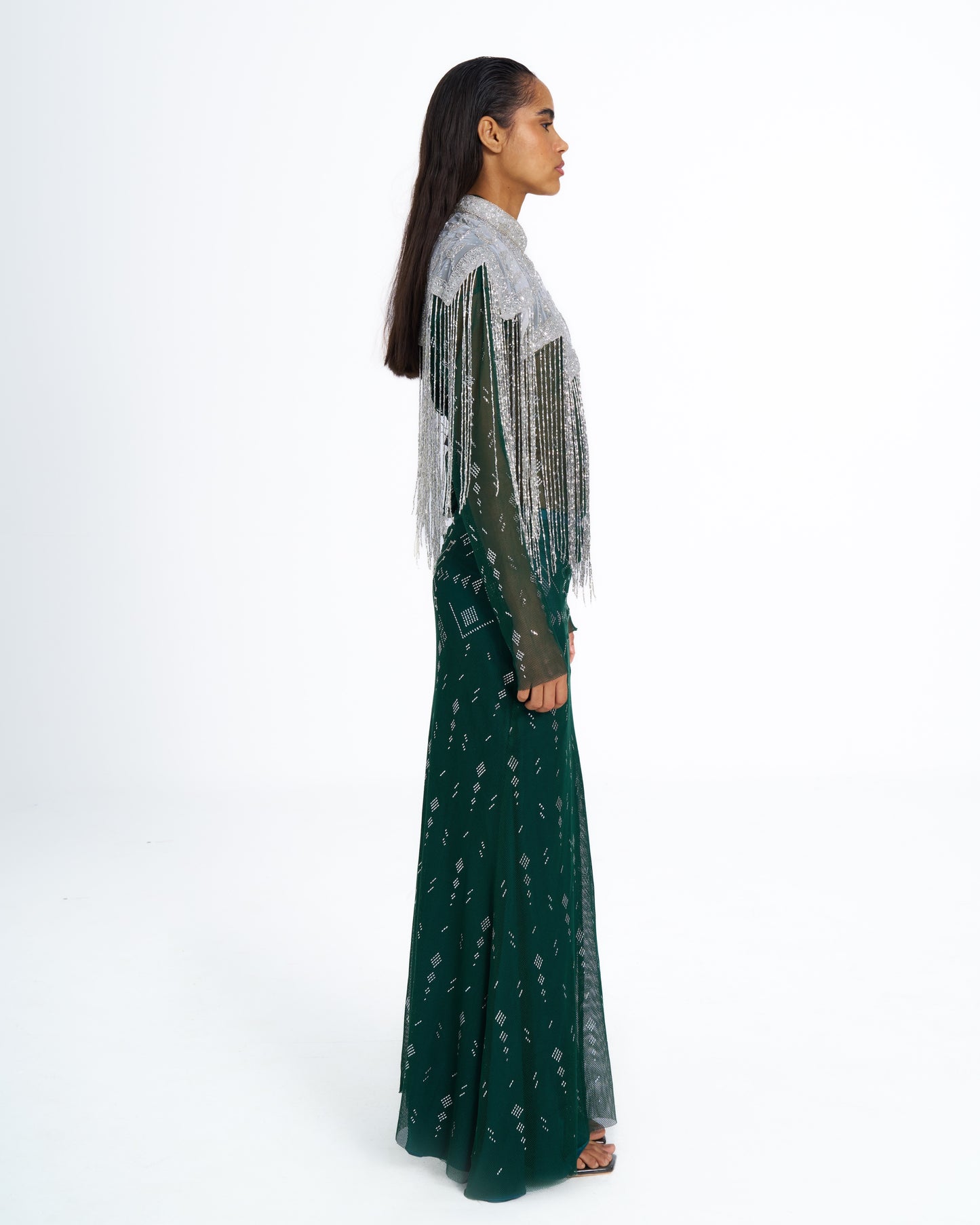 NAZIRA BEADED PONCHO