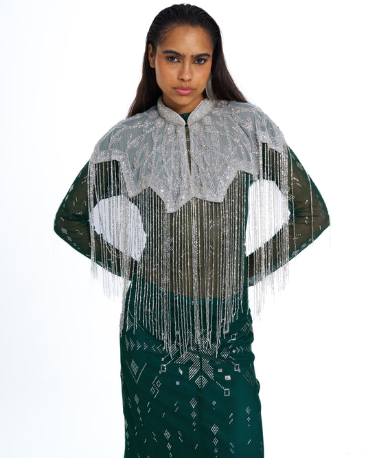 NAZIRA BEADED PONCHO