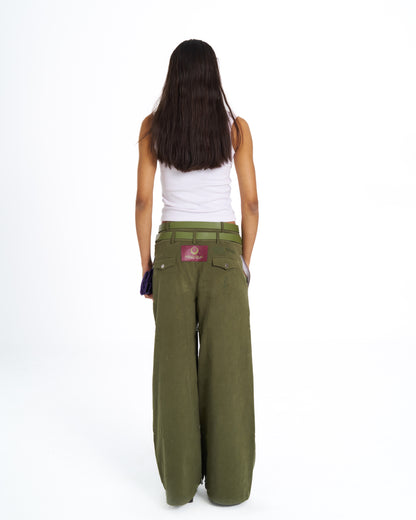 AZIZA DOUBLE WAISTED TROUSERS