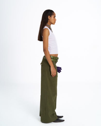 AZIZA DOUBLE WAISTED TROUSERS