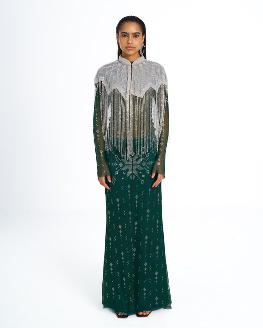 NAZIRA BEADED PONCHO